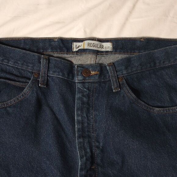 Lee Regular Fit Straight Leg Jeans Men's 38 X 34 - Picture 5 of 7